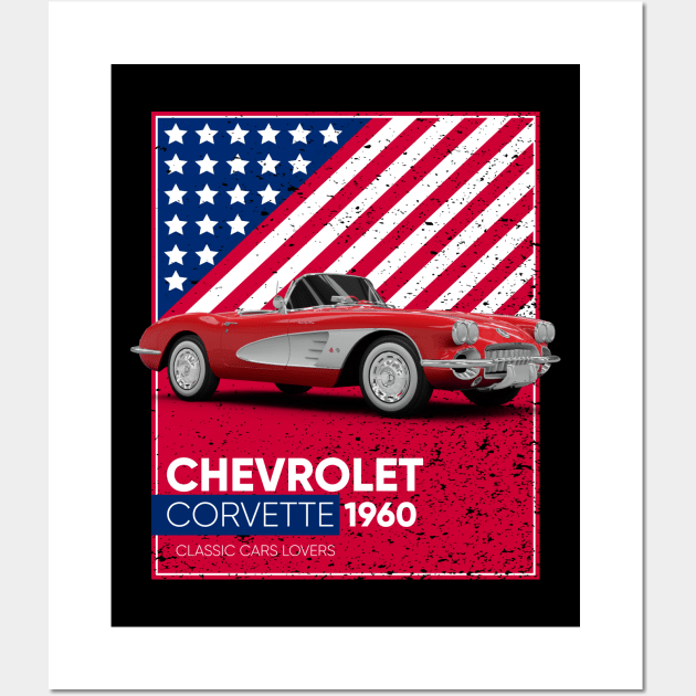 Classic Cars Corvette 1960 Wall Art by cecatto1994